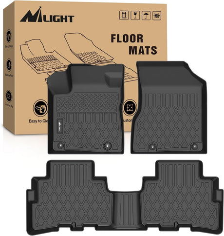 TPE Floor Mats for Nissan Murano 2017 2018 2019 2020 2021 2022 2023 2024, All Weather Custom Fit Heavy Duty Floor Liners