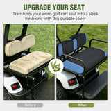 Golf Cart Seat Covers 2PCS Blue Black EZGO TXT RXV Club Car DS | Breathable Sandwich Mesh Sun Scratch Resistant Washable No Staple Fits 1994-2013 EZGO TXT RXV and 2000-2026 Club Car DS