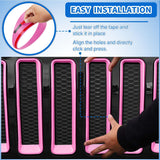 Grill Inserts fit for Jeep Wrangler Front Grille Inserts Headlight Cover Set for JL JLU Unlimited Sport SportS 2018 2019 2020 2021 2022 2023 Grille Bezels Trim Exterior Accessories Pink 9 Pcs