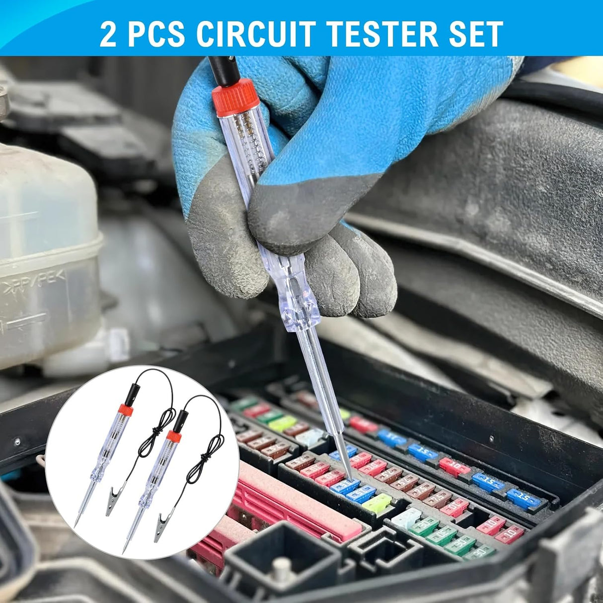306 Pcs Automotive Blade Fuse Kit Standard Mini Low-Profile Fuse Assortment 2A 5A 7.5A 10A 15A 20A 25A 30A 35A with Fuse Puller and Circuit Tester Replacement for Cars Trucks SUVs RVs