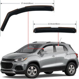 in Channel Window Deflectors for Chevrolet (Chevy) Trax 2014 2015 2016 2017 2018 2019 2020 2021 2022, Buick Encore 2013-2022 Window Rain Guards, Keep Rain Out & Reduce Wind Noise-4PCS