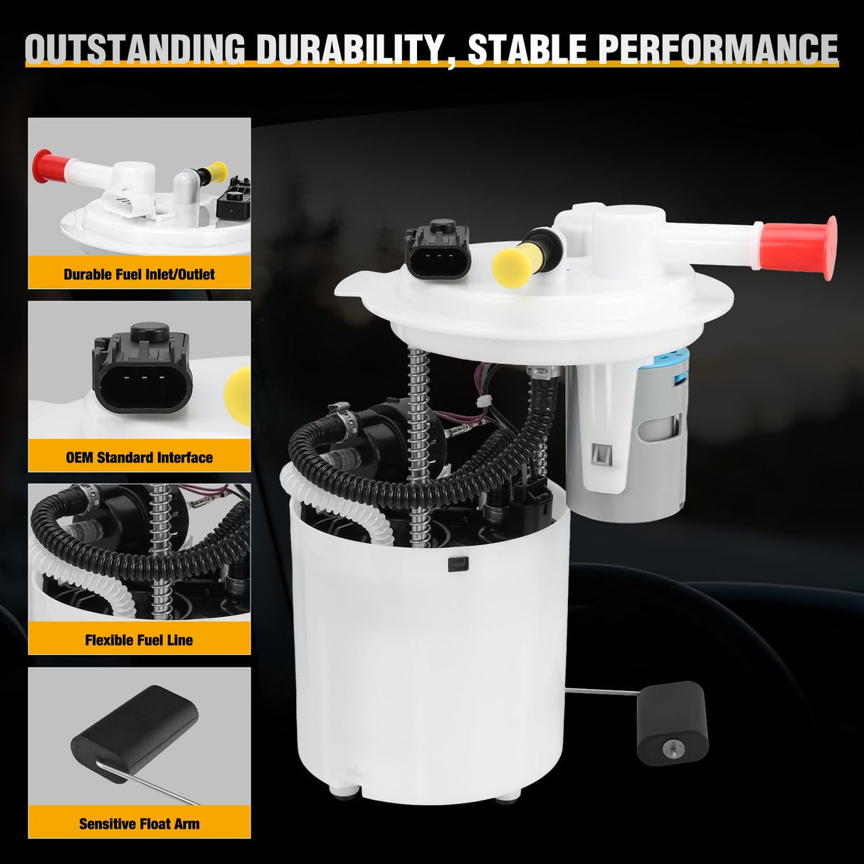 Fuel Pump Assembly E3790M for Chevy GMC Traverse Acadia 2009-2017 | for Buick Saturn Enclave Outlook 2009 2010 2011 2012-2017 V6 3.6L Automotive Replacement Electric Fuel Pumps Module Assembly