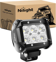 Led Pods 18W 1260LM Flood Off Road Driving Fog Light Bar Work Lighting for Truck Tractor Pickup Boat SUV ATV UTV 4WD Car 4x4 Van Camper Motorcycle Dirt Bike Golf Cart 12V 24V