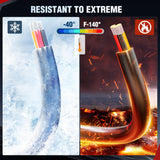 100FT 14AWG 3 Conductor Electrical Wire Tinned Oxygen Free Copper Red Black Yellow 3 Wires Parallel 600V DC Flexible PVC Case Extension Cords for LED Strips Lamps Lighting