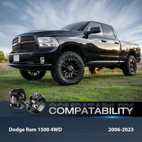 2.5 inch Front Leveling Kit Lift Strut Spacers for 2006-2023 Dodge Ram 1500 4WD 2018 2019 2020 2021 2022 2023 Front Raise Suspension Strut Spacers