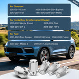 20PCS M12X1.5 Lug Nuts Compatible with 2001-2023 Ford Escape | for 2000-2018 Focus 2006-2020 Fusion, Honda Aftermarket Wheels One-Piece Solid Chrome Steel Wheel Nuts Replace