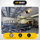 Manual Chain Hoist with Upgrade G70 Galvanized Chain 2 Ton 4400 lbs Capacity 10 ft Lifting Height with 2 Hooks Heavy Duty Pulley Hoist for Garage Warehouse Automotive Machinery