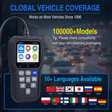 YM319 Professional OBD2 Scanner Car Diagnostic Tool - 2.4 Inch IPS Full-View Color Screen Code Reader - Live Data Graphing, Battery Test for All 1996 & Newer Cars