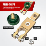 Top Post Battery Switch Heavy Duty 12DVC 125A Negative Kill Power Master Cut Off Isolator with Green Knob Quick Disconnect for Car Auto Truck Boat RV ATV