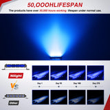Slim LED Light Bar 2Pcs 7 Inch 16LED Single Row Spot Flood Combo Blue Off Road Driving Fog Fishing Hunting Emergency Safety Signal Lighting for 12V 24V ATV UTV Pickup Truck Tractor Boat