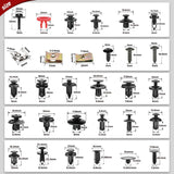 941Pcs Car Push Retainer Clips Auto Fasteners Kit Included 30 Sizes Nylon Bumper Fender Rivets Door Trim Panel Clips with 1 Fasteners Remover 10 Cable Ties for Toyota GM Ford Honda Chevy