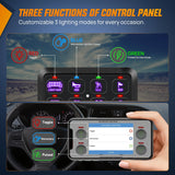 12 Gang Switch Panel 12V 24V Universal Circuit Control Relay System with RGB Backlight APP Fuse Wiring Harness Automatic Dimmable ON Off LED Switches Pod for Car Pickup Truck Camper SUV