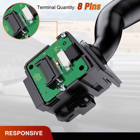 Turn Signal Switch Compatible with 2011 2012 Ford Edge 2011-2012 Ford Explorer 2011-2013 Lincoln MKX Windshield Wiper Multifunction Combination Lever Switches