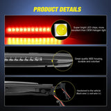 Third Brake Light for Chevy Trailblazer GMC Envoy 2002-2009 Smoked | for Buick Rainier 2004-2007, Isuzu Ascender 2003-2008, High Mount 3rd Stop Reverse Cargo LED Rear Cab Center Replacement