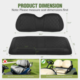 Golf Cart Front Seat Cover 1PC Black Leather Club Car Precedent | Waterproof Leather No Staple Design All Season Protection Sun Scratch Resistant Cover Fits 2004-2019 Club Car Precedent