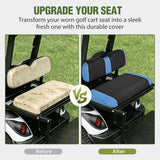 Golf Cart Seat Covers 2PCS Blue Black Yamaha Club Car Precedent | Breathable Sun Scratch Resistant Washable No Staple Fits 2007-2016 Yamaha G29 2017-2026 Drive2 2004-2019 Club Car Precedent