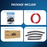 Outside-Mount Rain Guards for Chevy Equinox 2018-2024, 4PCS | Window Deflectors Window Visors for Fresh Air Circulation, Chevy Equinox 2018 2019 2020 2021 2022 2023 2024, Smoke Tinted