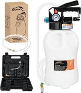 Transmission Fluid Pump Kit 10L Automotive Pneumatic Oil Fluid Extractor ATF Refill Dispenser Transfer Pump with 15 ATF Filler Adapters 2.6 Gal 2 Way Vacuum Fluid Evacuator Oil Change Tool Set