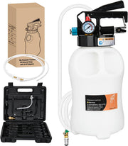 Transmission Fluid Pump Kit 10L Automotive Pneumatic Oil Fluid Extractor ATF Refill Dispenser Transfer Pump with 15 ATF Filler Adapters 2.6 Gal 2 Way Vacuum Fluid Evacuator Oil Change Tool Set
