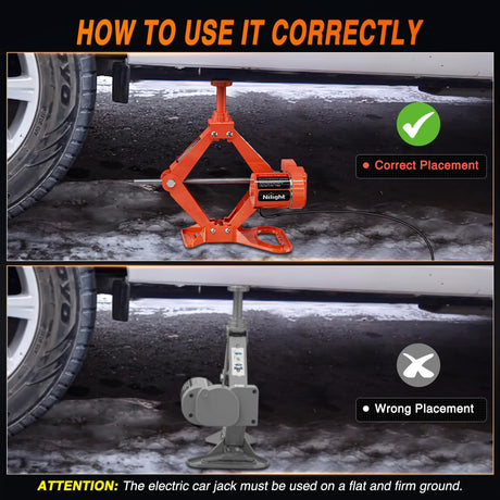 Electric Car Jack 3 Ton 6600LBS Floor Jack Kit Automatic 12V Electric Scissor Lift Jack Portable Repair Tool with Remote Control Double Jack Pads for Car Tire Change Replacement, Orange Red