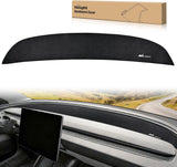 Dash Cover for Model 3 Highland 2024-2026, Custom Fit Suede Mat | Non-Slip Backing, Reduce Sun Glare and Protect the Dashboard from UV Exposure