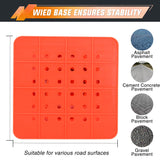 18 Inch Collapsible Traffic Safety Cones 4 Pack - Bright Orange Parking Cones with Reflective Collars for Roadside Emergency, Parking, Driving Practice