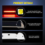Third Brake Light Tail High Mount 3rd Stop Cargo Reverse Lights Smoked Lens Compatible with Nissan Titan 2004-2015 Nissan Frontier 2005-2016 Pickup Truck Rear Cab Lamp