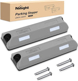 Rubber Parking Curbs 2 Pack - Heavy Duty 22 Inch Garage Wheel Stops Parking aid Block for Driveway & Parking Lot, Gray