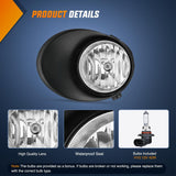 Fog Light Assembly Compatible with 2007 2008 2009 2010 2011 2012 2013 Toyota Tundra 2008-2011 Toyota Sequoia w/Metal Bumper Model Clear Lens Driver and Passenger Side