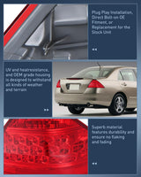 Taillight Assembly Compatible with 2006 2007 Honda Accord 4 Door Sedan Excluding Hybrid Rear Lamp Replacement OE Style Driver Side and Passenger
