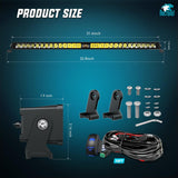 32 Inch 29LED Single Row Spot Screw-Less Night Vision LED Light Bar | 16AWG Wire 5Pin Switch Nilight