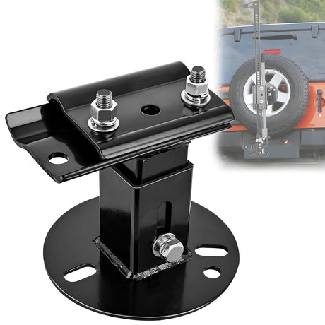 Farm Jack Wheel Mount Bracket, Spare Tire Carrier for Off-Road Jack Recovery 4X4 4WD