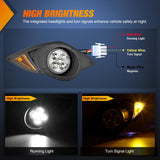 Golf Cart LED Headlights 2PCS 12V Turn Signals Yamaha Drive G29 | High Brightness Waterproof Plug and Play Running Light Upgrade Easy Installation for 2007-Up Yamaha Drive G29 Electric Carts