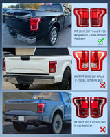 Taillight Assembly Compatible with 2015 2016 2017 Ford F150 Rear Tail Light with Blind Spot Lamp Replacement LED OE Style Module NOT Included Drive and Passenger Side