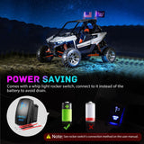 COB RGB LED Whip Light 2PCS 2FT Spiral Antenna Whips | Bluetooth APP and Remote Control with DIY Chasing Patterns Music Sync and Spring Base for ATV UTV RZR Can Am and Truck