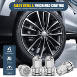 32PCS M14x1.5 Lug Nuts Compatible with 2017-2025 Ford F250/F350 | Closed End Mag Seat One-Piece Solid Chrome Steel OEM Factory Wheel Nuts Replace