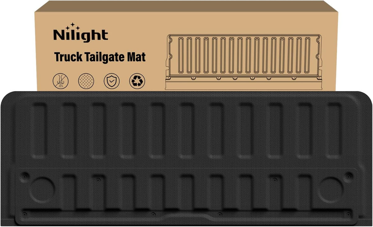 Tailgate Mat for Ram 1500 2019-2026 Standard Power Release Tailgate (Not Fit Classic Multifunction Full Power) All Weather TPE Anti Slip Truck Tailgate Protector Liner