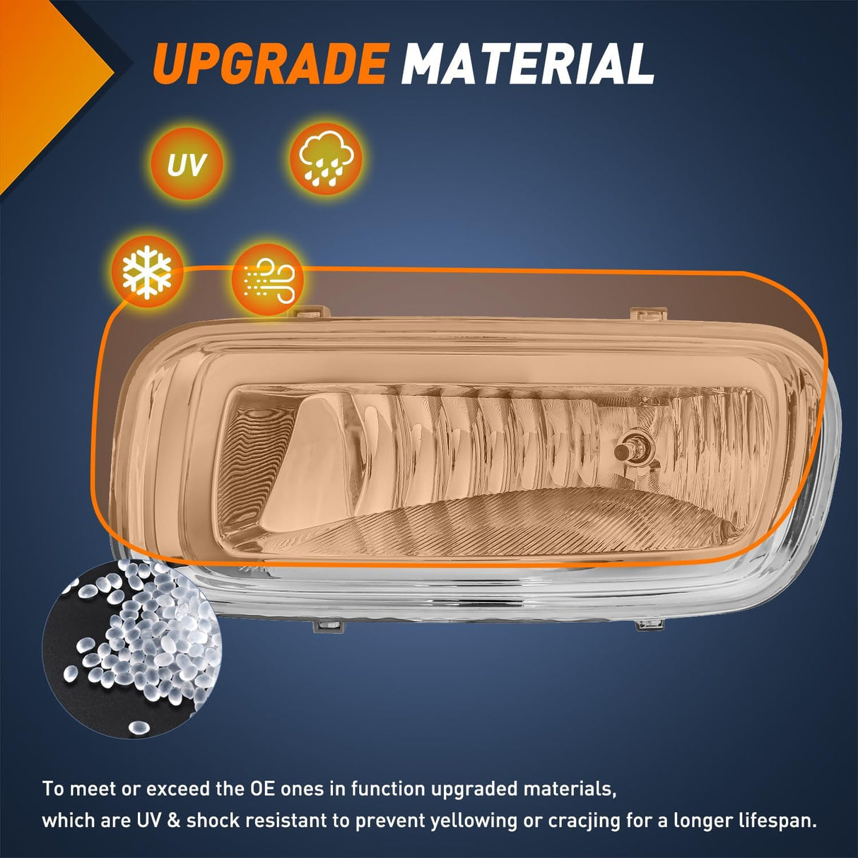 Fog Light Assembly Fog Lights Assembly Compatible with 2004 2005 2006 Ford F-150 F150 Left Driver and Right Passenger Side Clear Lens w/H10 12V 42W Bulbs