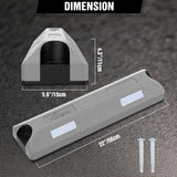 Rubber Parking Curbs 2 Pack - Heavy Duty 22 Inch Garage Wheel Stops Parking aid Block for Driveway & Parking Lot, Gray