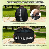 1 Pack RV Sewer Hose Storage Bag, Waterproof Black Bags with Drawstring Mesh Top RV Storage & Organization Bags Container for Sewer Fresh Water Hoses Electrical Cords Camper Tools Accessories