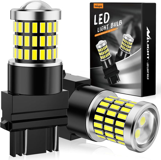 LED Headlight 57LEDs 6100K Cool White 3156 3056 4157 3057 3157 LED Bulbs (Pairs)