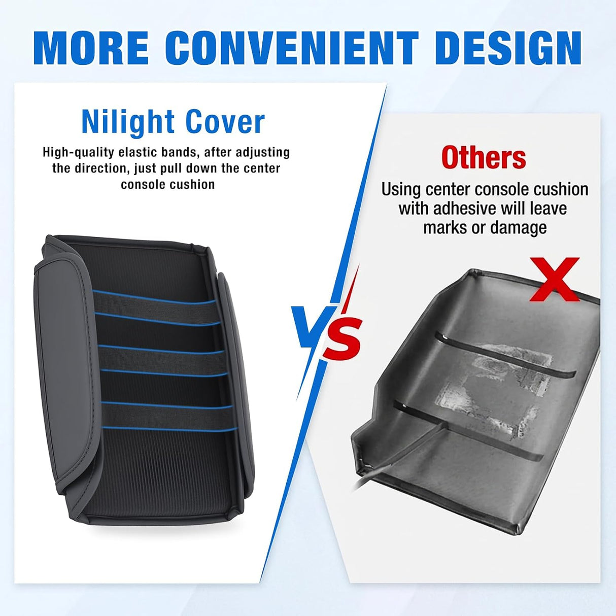 Center Console Cover for Jeep Wrangler JL Gladiator JT 2018-2026 | Nappa Leather Armrest Cover for Car with Storage Pocket Waterproof Center Console Pad Anti-Scratch Arm Rest Box Cover, Black