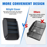Center Console Cover for Jeep Wrangler JL Gladiator JT 2018-2026 | Nappa Leather Armrest Cover for Car with Storage Pocket Waterproof Center Console Pad Anti-Scratch Arm Rest Box Cover, Black