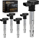 Ignition Coil Pack Fit for Volkswagen Audi VW Jetta Rabbit Beetle Passat Golf Tiguan GTI Eos CC Quattro A3 A4 A5 Q3 2005 2006 2007 2008 09 10 11 2012 2.5L L5 OE# UF575 Ignition Coils Set of 5