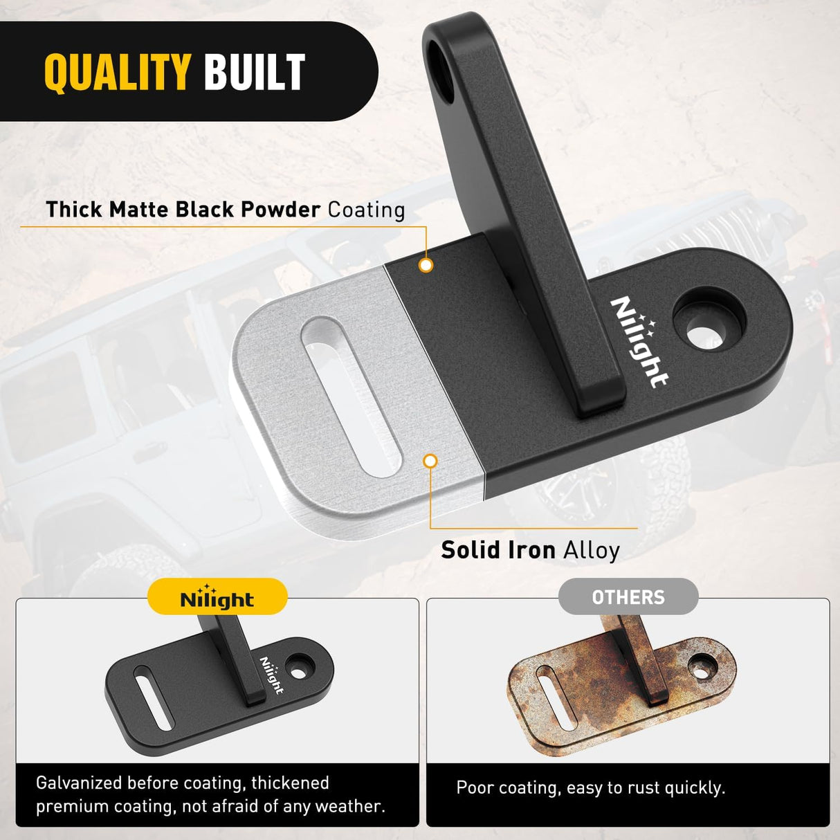 Light Mounting Bracket Hood Cowl Mount Brackets for Front A-Pillar Auxiliary Offroad LED Work Pods Lights on Jeep Wrangler JL JLU Gladiator JT 2018 2019 2020 2021 2022 2023 2024 2025, Black