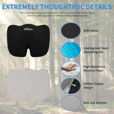 Car Seat Cushion Black Velvet Gel Memory Foam Seats Soft and Comfortable Suitable for Daily Life and Driving Relieves Sciatica and Tailbone Pain Improves Drive Vision