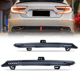 Rear Bumper Tail Light Compatible with 2018 2019 2020 2021 2022 Honda Accord 10th Smoke Lens LED Reflector Rear Bumper Lamp Brake Turn Signal Sequential Flashing Driving Taillights Replacement