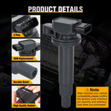 Ignition Coil Pack Fit for Scion XA XB Toyota Echo Prius C Camry Yaris 1.5L 2000 2002 03 04 05 06 07 08 09 10 11 12 13 14 15 16 2017 2018 OE# C1304 UF316 5C1293 GN10312 Ignition Coils Set of 4