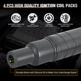 Ignition Coil Pack Fit for Toyota Chevy Prizm Pontiac Vibe Corolla Matrix Celica MR2 Spyder 2000 2001 2002 2003 2004 2005 2006 2007 2008 1.8 L4 OE# UF247 UF315 C1249 Ignition Coils Set of 4