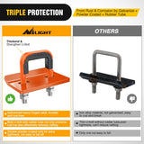 Trailer Hitch Tightener for 2 Inch Trailers Hitches Mount Anti Rattle Heavy Duty Steel with Rubber Cover Orange U Bolt Glossy Coating Plate Electrophoresis Anti-Rust Triple Protective